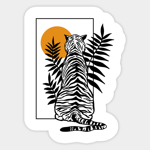 Tiger Sticker by SommersethArt